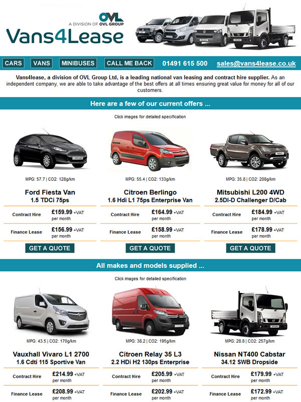 Van Leasing Email Campaign
